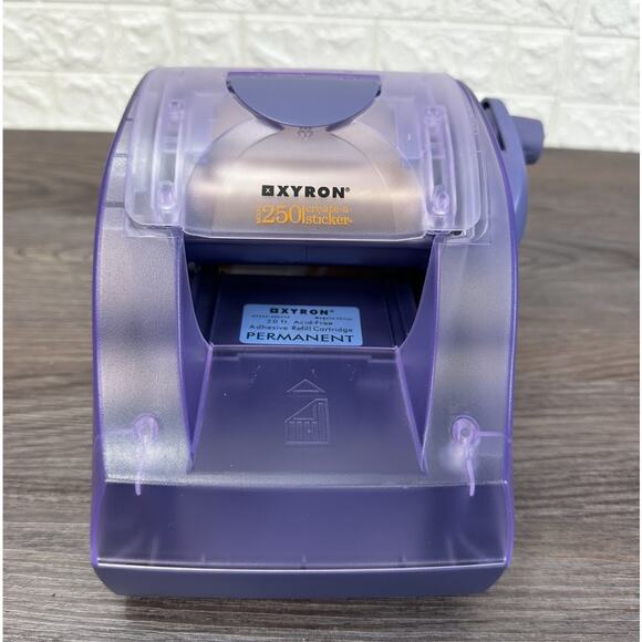 Xyron Model 250 Create A Sticker Maker Machine Manual Purple USA Scrapbooking - Picture 2 of 6